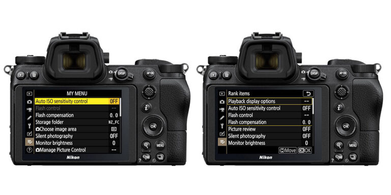 nikon z custom menus