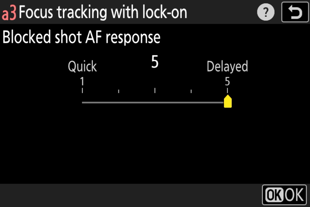 focus tracking with lock on delayed