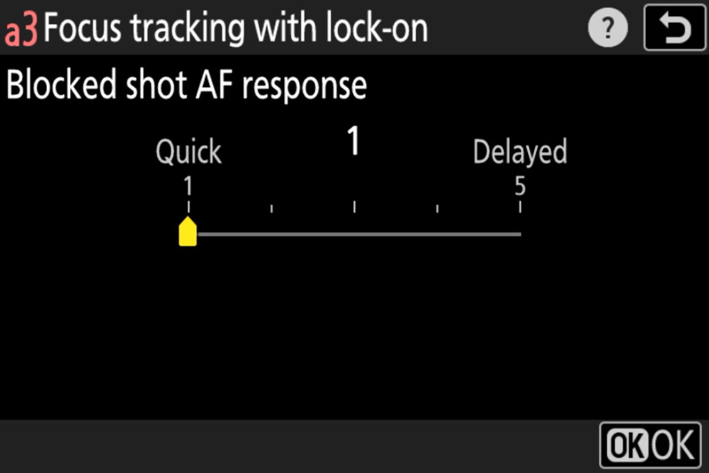 focus tracking with lock on quick