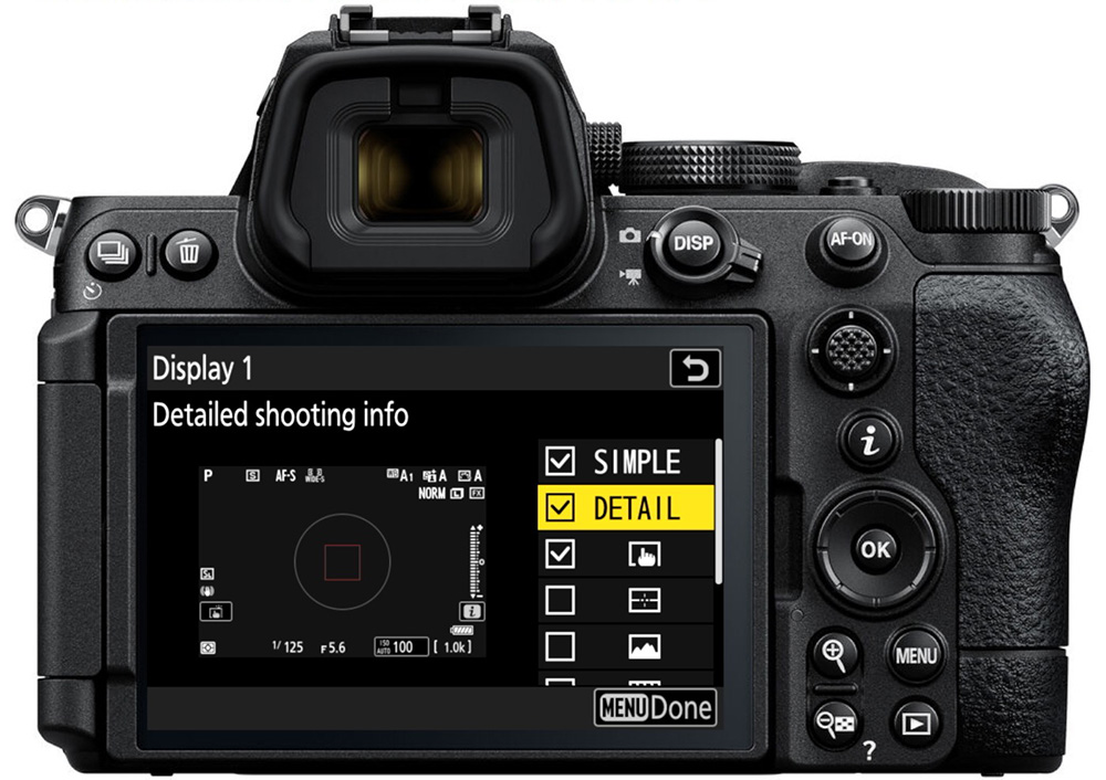 z5ii custom display