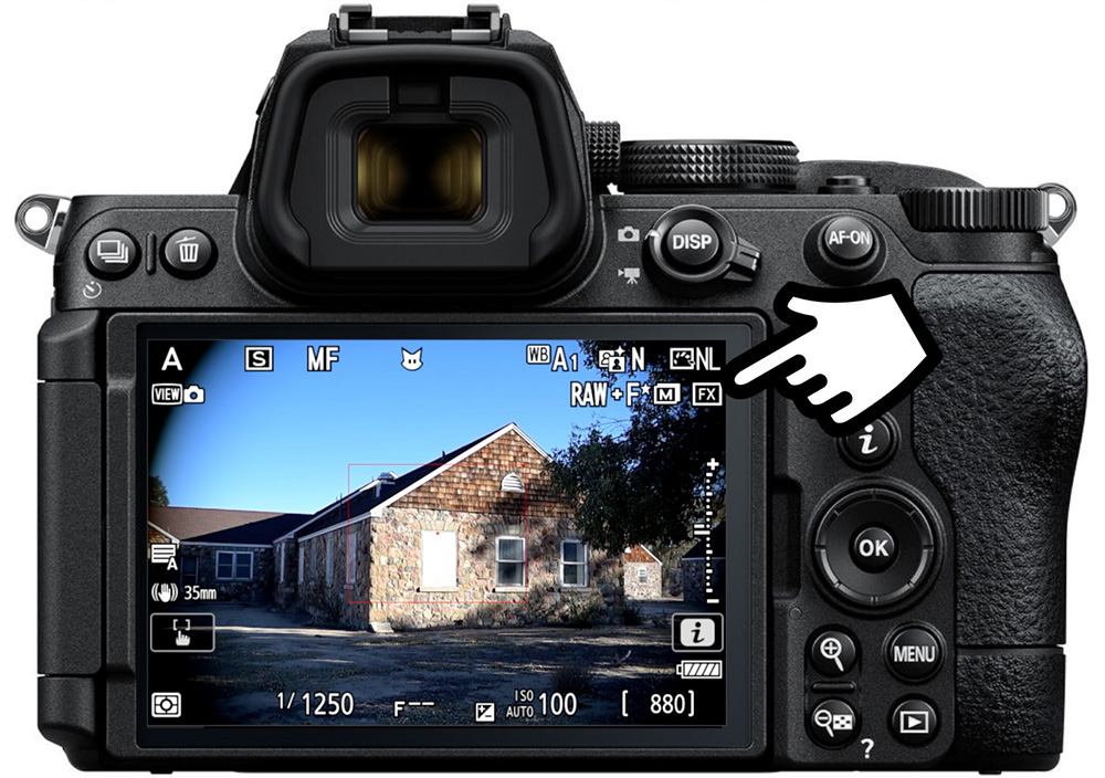 z5ii image area vignetting
