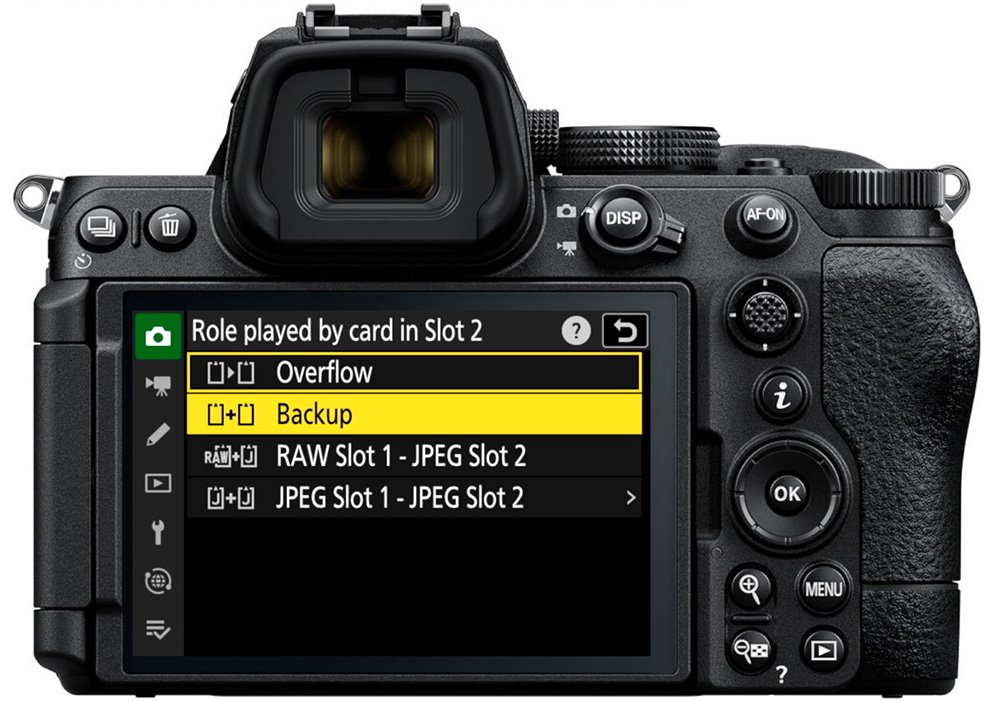 nikon z5ii card slot 2