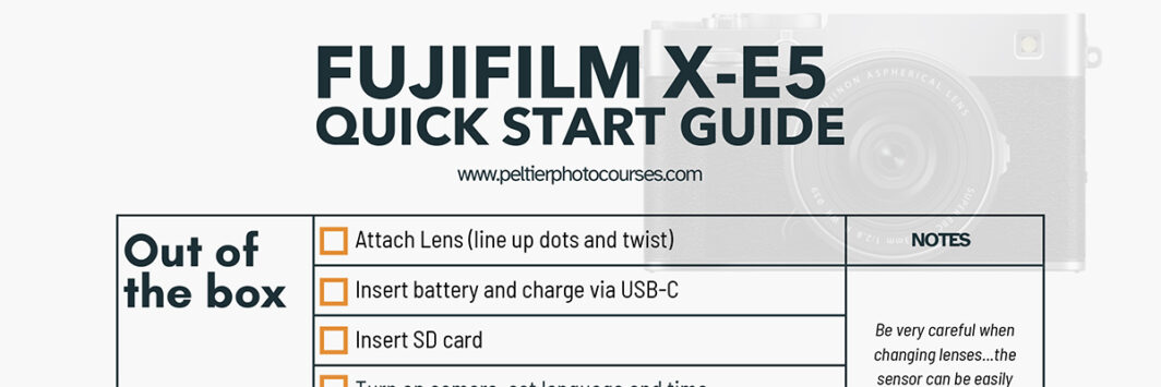 Fujifilm X-E5 quick start guide