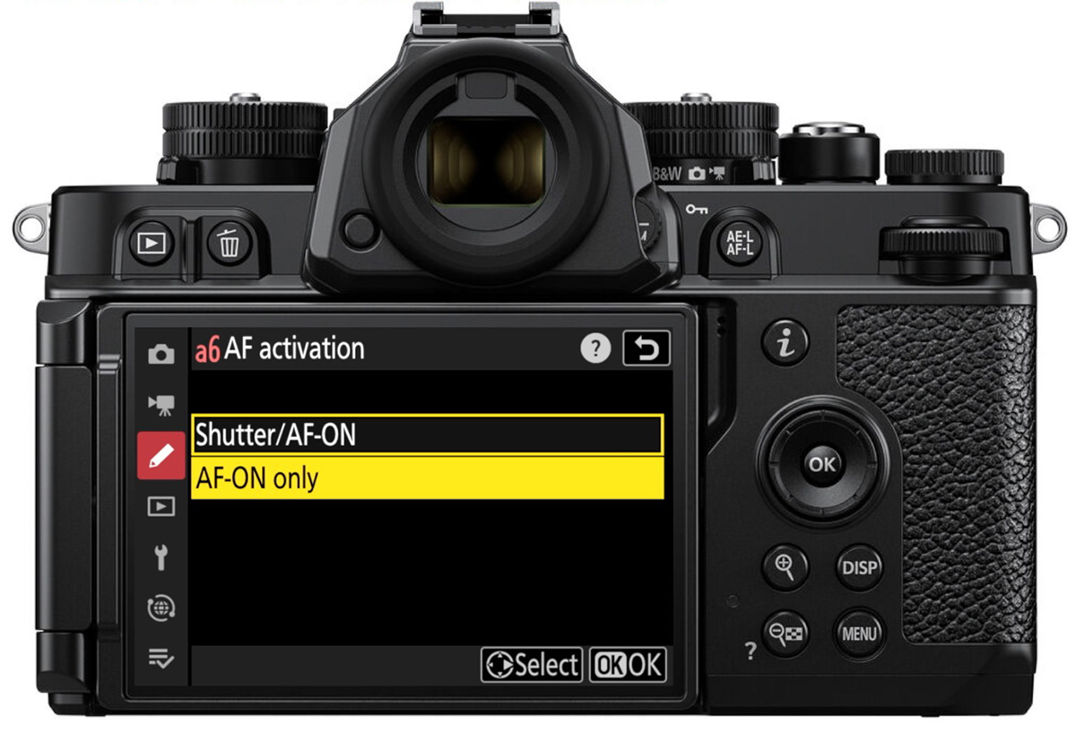 nikon back button focus setup
