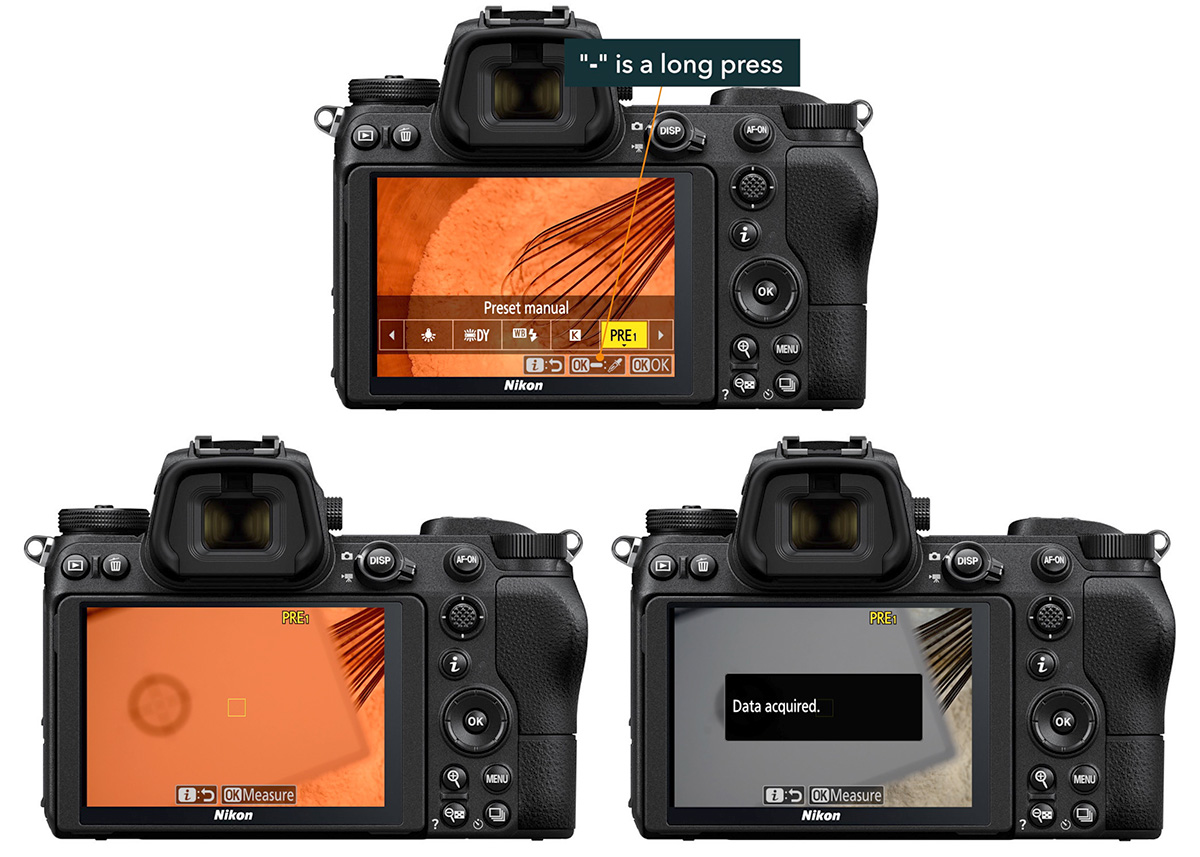nikon create custom white balance