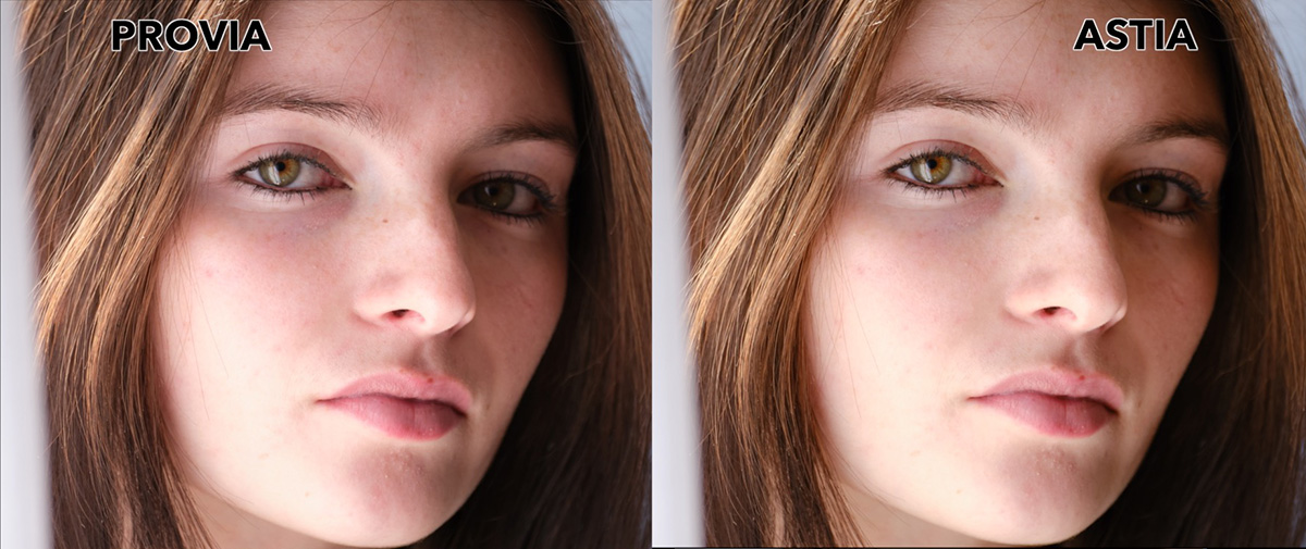 Astia vs Provia portrait