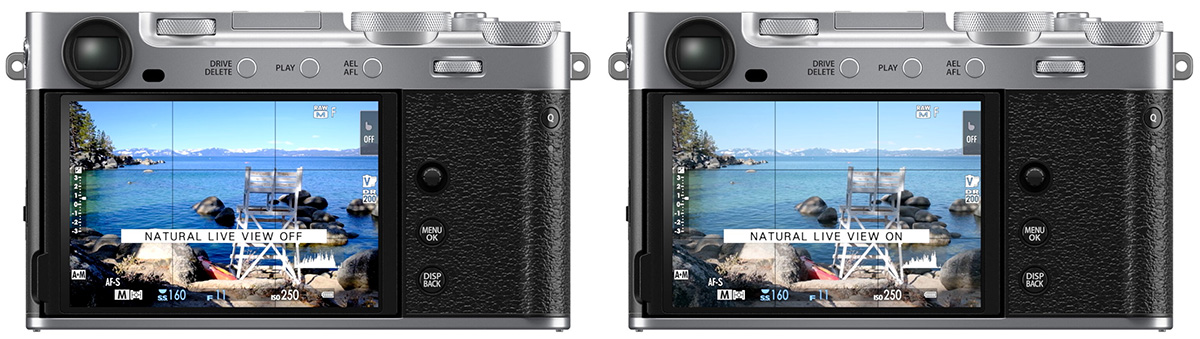 x-e5 natural live view