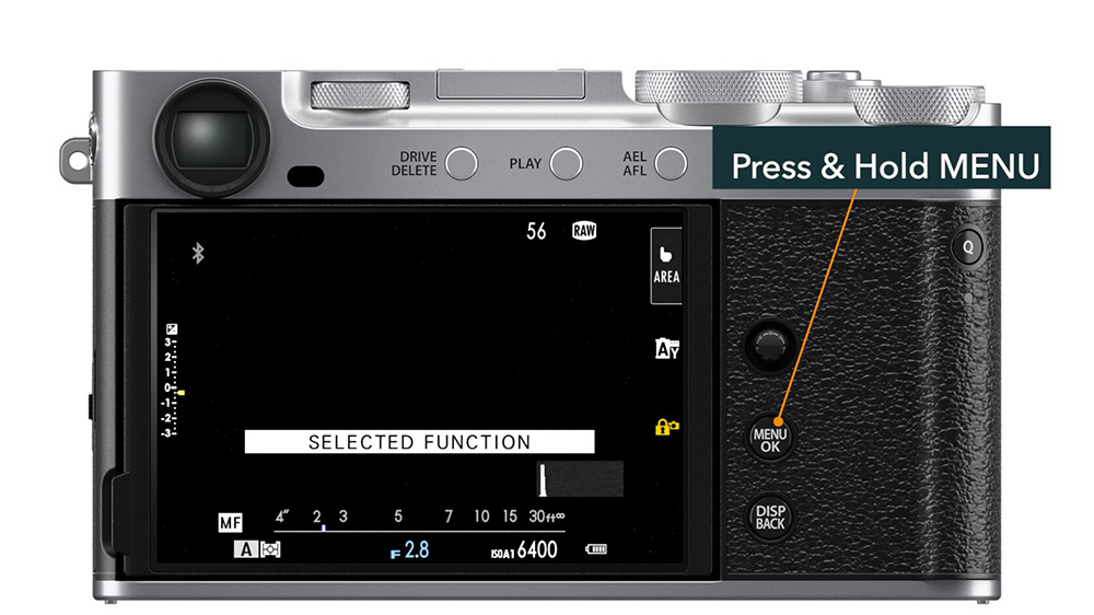 fujifilm lock shortcut