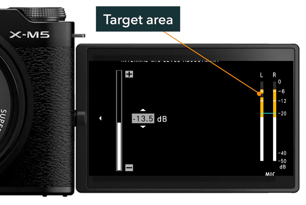 x-m5 mic level