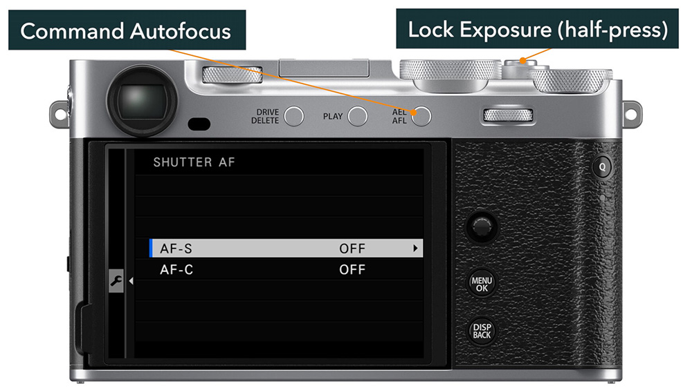 fuji back button focus and shutter ae lock