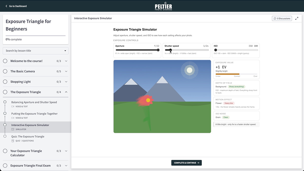 exposure triangle simulator