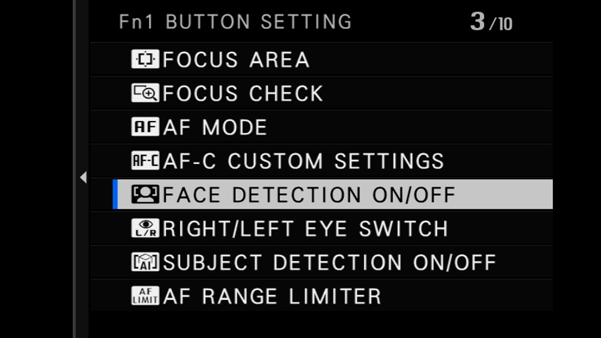 fuji custom functions focus