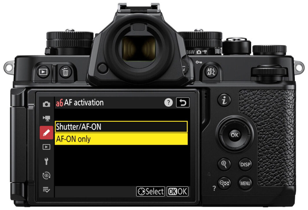 nikon zf disable shutter autofocus