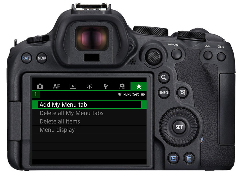 canon my menu general setup