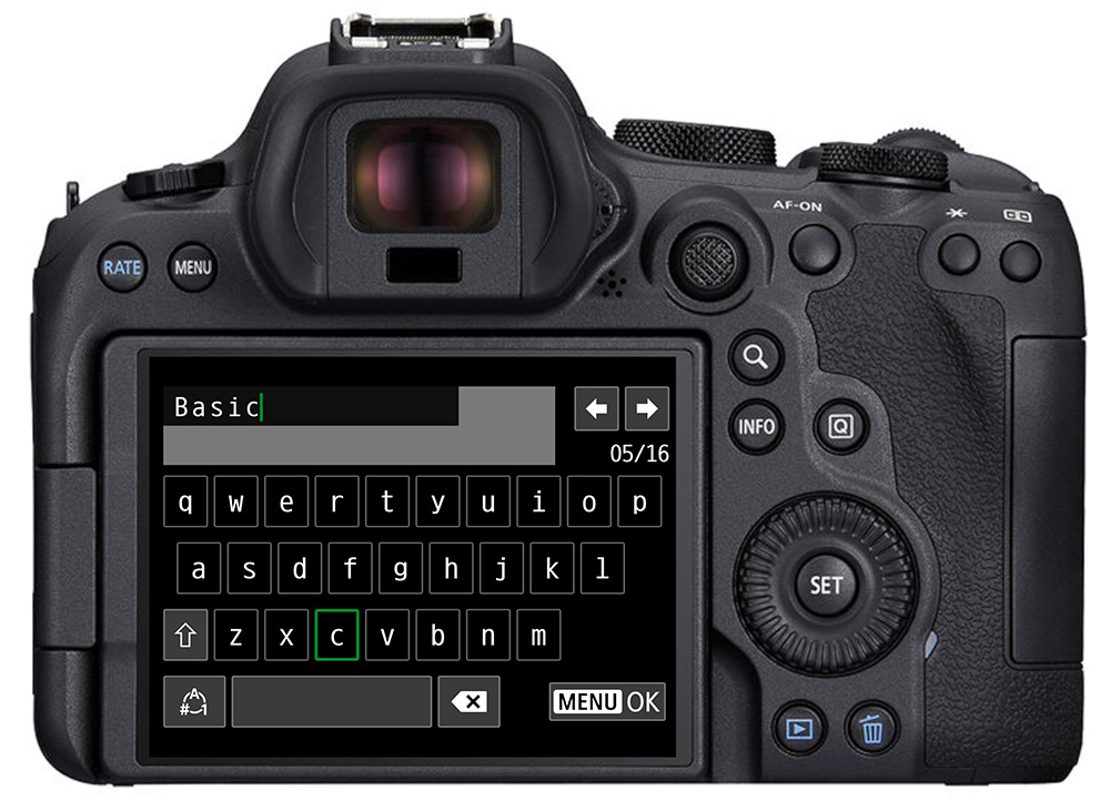 rename canon my menu