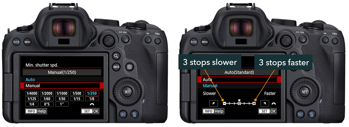 canon r auto iso settings