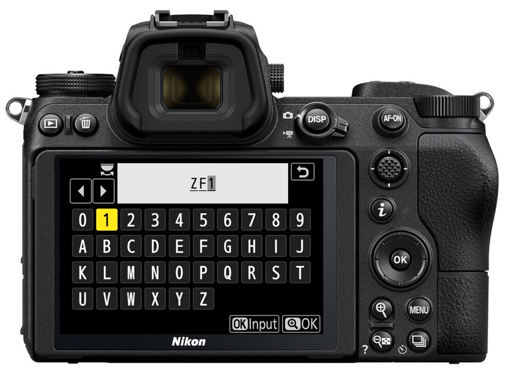 nikon z custom filename