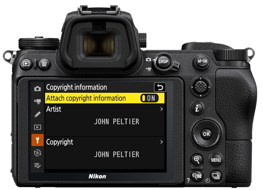 nikon z copyright
