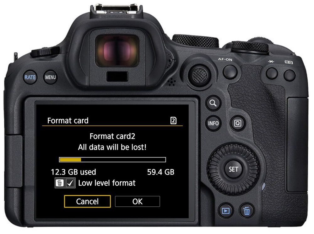 canon format menu