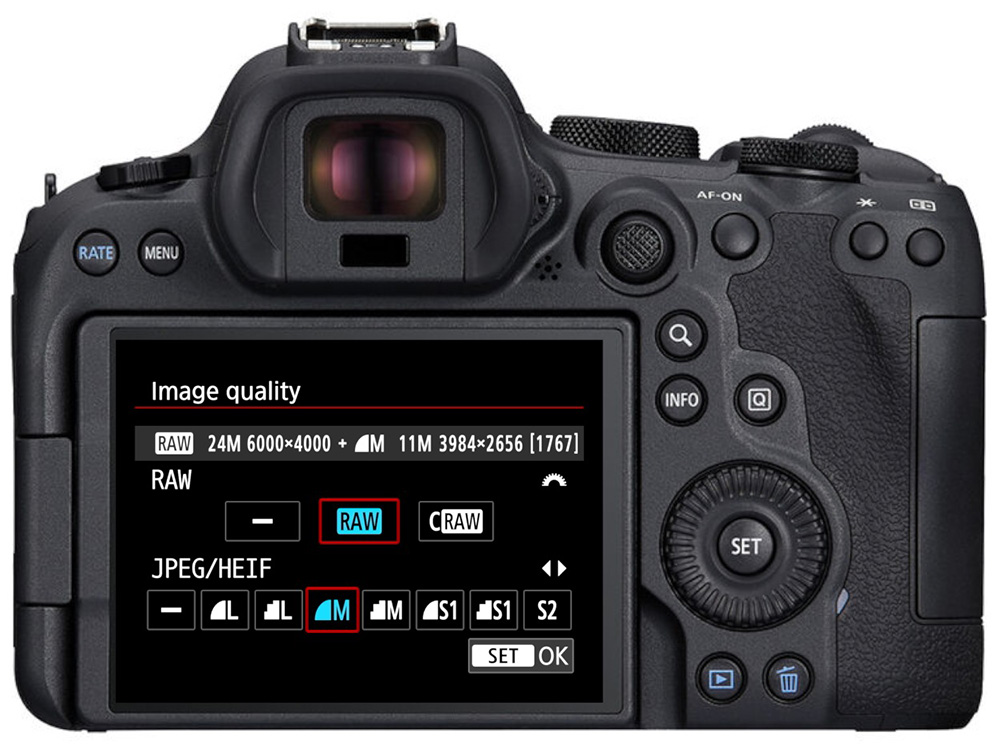 canon r image quality menu