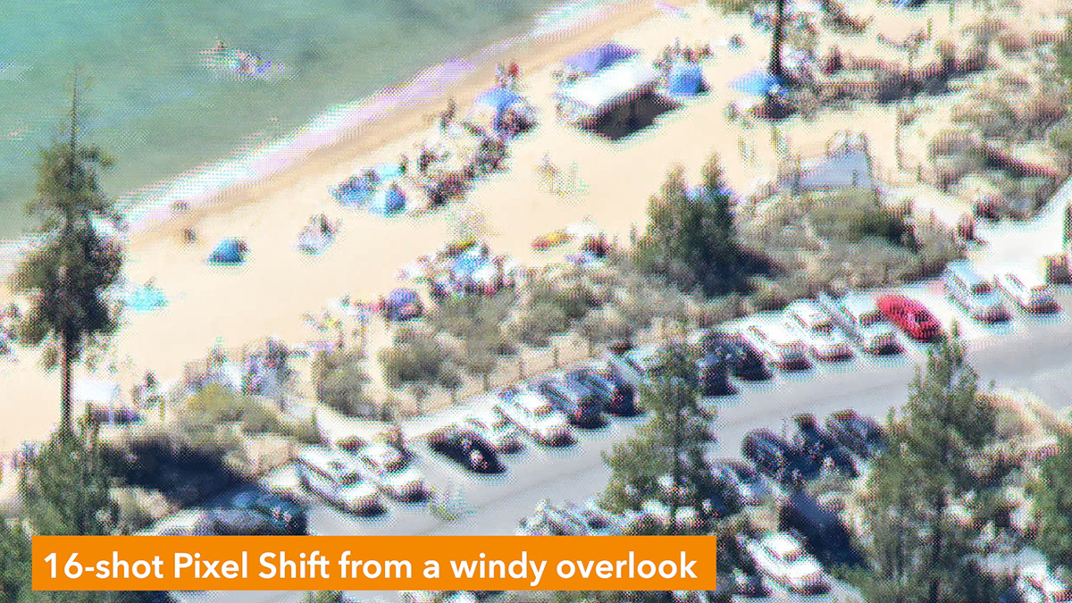 pixel shift windy day