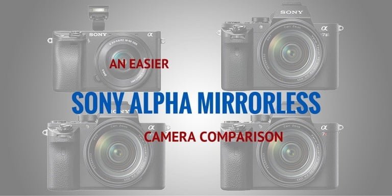 An Easier Sony Alpha Mirrorless Camera Comparison
