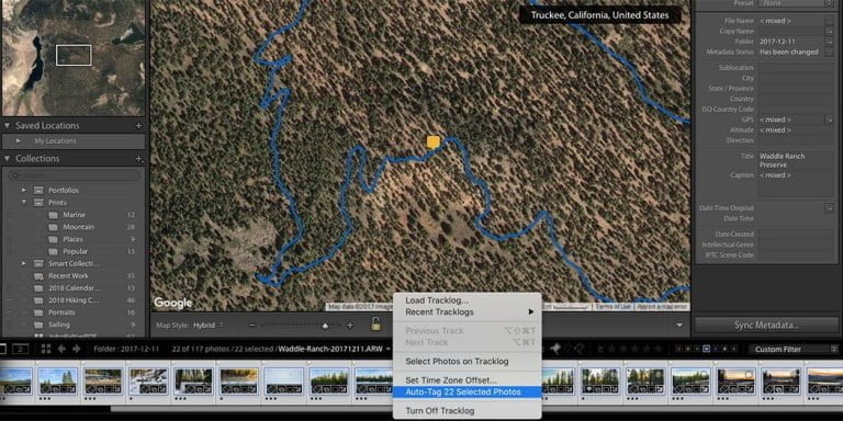 Geotagging Photos in Lightroom with a Handheld GPS